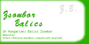 zsombor balics business card